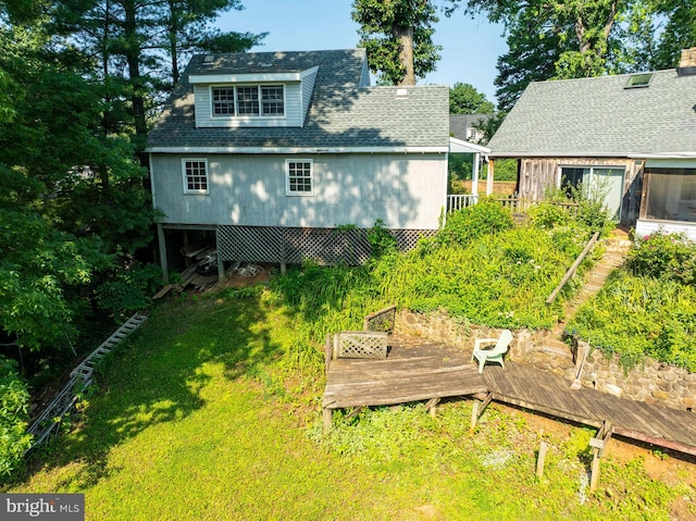 1119 Summit Ave, Front Royal, VA 22630 - view of green lawn featuring a deck