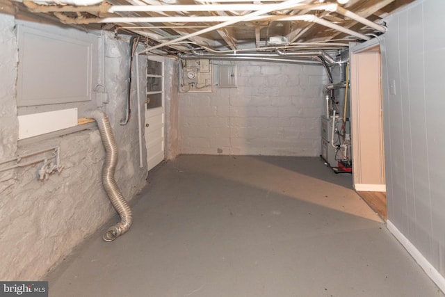 4917 Pembridge Ave, Baltimore, MD 21215 - unfinished below grade area with electric panel
