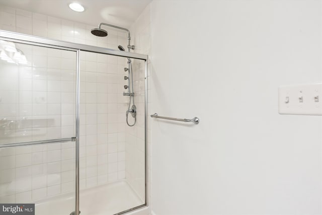 12814 Sutherby Ln, Germantown, MD 20874 - full bathroom with a stall shower and recessed lighting