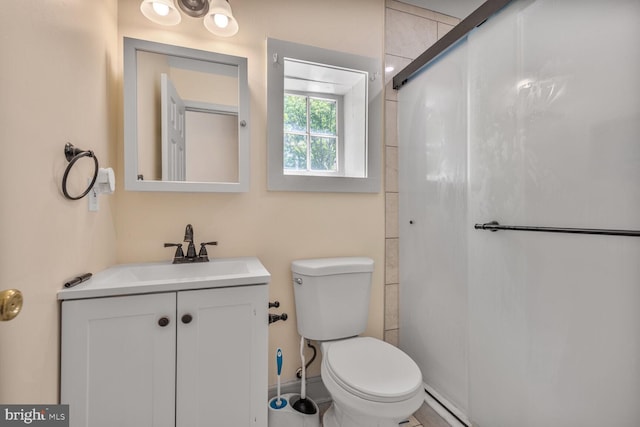 7901 Warfield Rd, Gaithersburg, MD 20882 - full bathroom with vanity and a shower with shower door