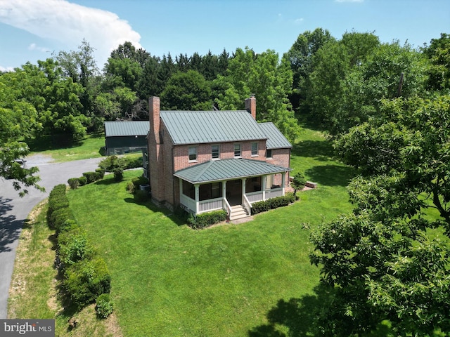 7901 Warfield Rd, Gaithersburg, MD 20882 - aerial view of property and surrounding area with a forest