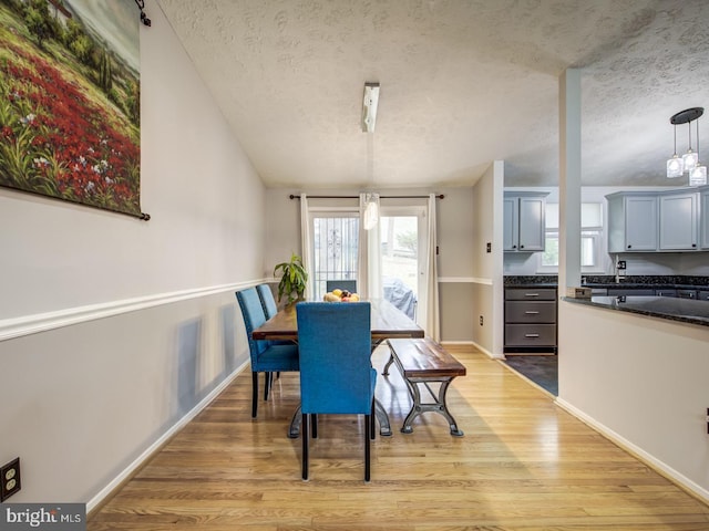 9907 Treetop Ln, Lanham, MD 20706 - dining area with light wood-style floors, healthy amount of natural light, and a textured ceiling