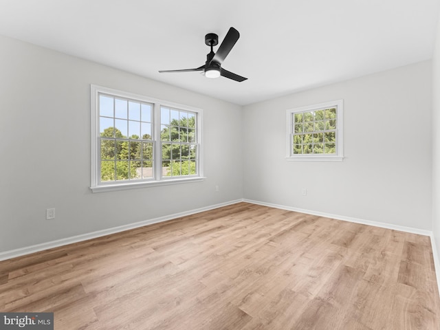 357 Avis Mill Rd, Pilesgrove, NJ 08098 - spare room featuring light wood-type flooring and a ceiling fan
