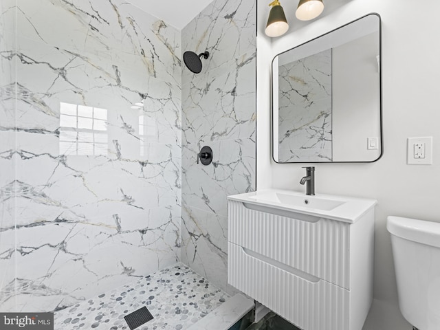357 Avis Mill Rd, Pilesgrove, NJ 08098 - full bathroom featuring a marble finish shower and vanity