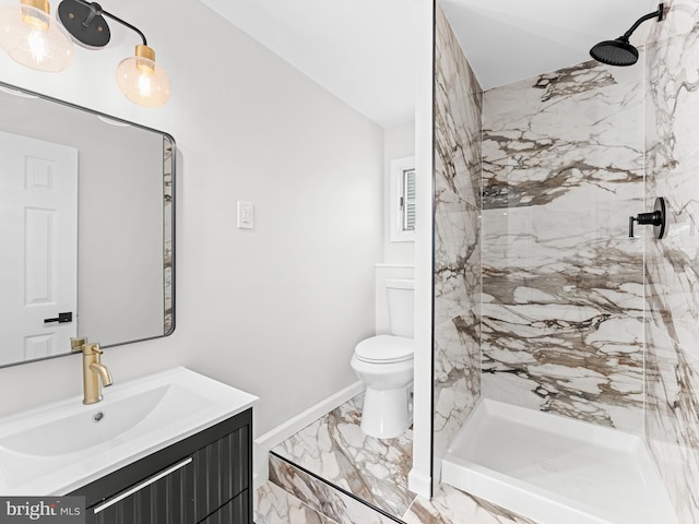 357 Avis Mill Rd, Pilesgrove, NJ 08098 - full bathroom with marble look tiles, vanity, and a marble finish shower