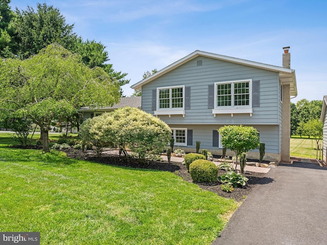 357 Avis Mill Rd, Pilesgrove, NJ 08098 - view of front of property featuring a chimney and a front yard