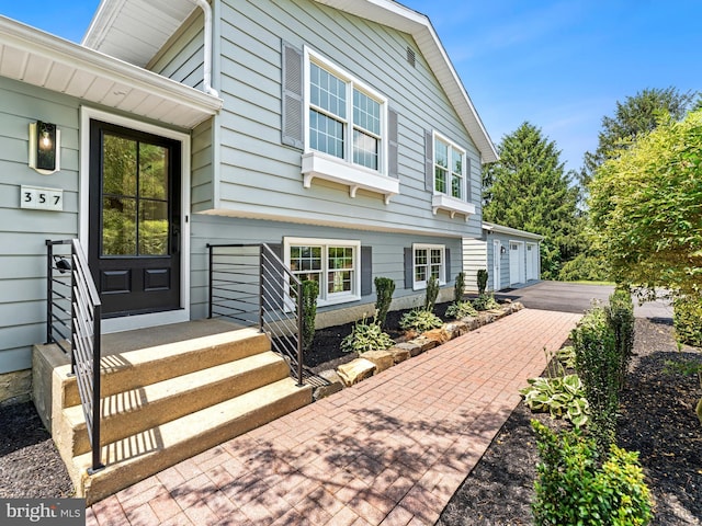 357 Avis Mill Rd, Pilesgrove, NJ 08098 - doorway to property featuring a garage