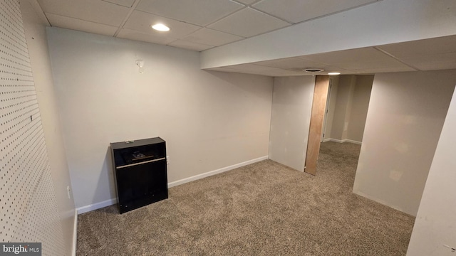 1055 View St, Hagerstown, MD 21742 - finished basement featuring a paneled ceiling and carpet floors