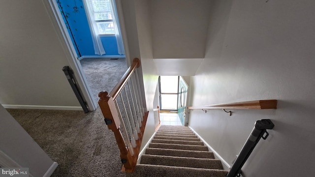 1055 View St, Hagerstown, MD 21742 - stairs with carpet floors and baseboards