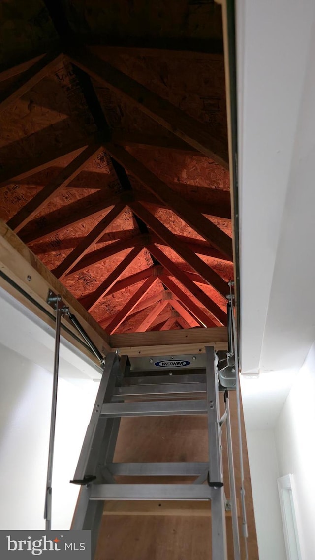1055 View St, Hagerstown, MD 21742 - stairs featuring lofted ceiling