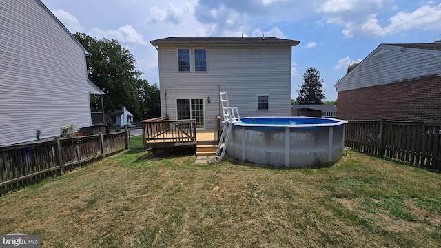 1055 View St, Hagerstown, MD 21742 - back of house with a deck and a fenced backyard