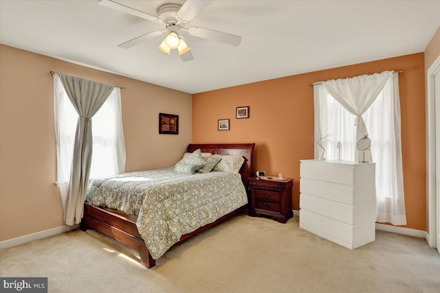 311 Woodside, West Lawn, PA 19609 - bedroom with multiple windows, carpet floors, and a ceiling fan