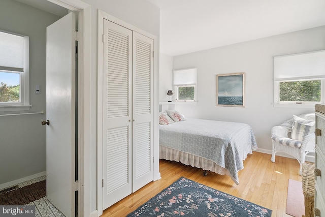 365 Dusty Miller Dr, Long Beach, NJ 08008 - bedroom with wood finished floors, multiple windows, and a closet