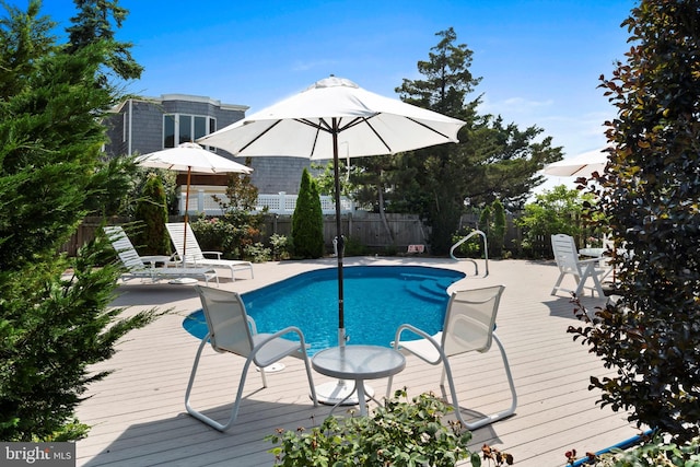 365 Dusty Miller Dr, Long Beach, NJ 08008 - view of pool featuring a deck