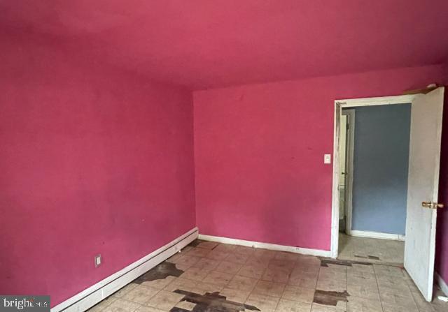 3001 Church Rd, Cherry Hill, NJ 08002 - spare room featuring a baseboard heating unit and baseboards