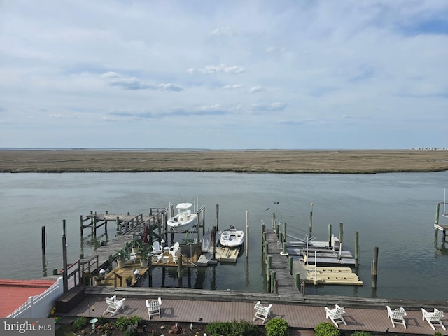 3923 Atlantic Brigantine Blvd Unit B, Brigantine, NJ 08203 - dock area featuring boat lift and a water view