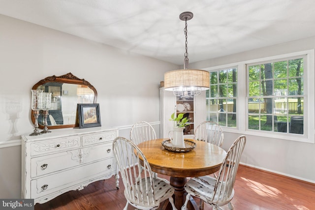 530 Bay Green Dr, Arnold, MD 21012 - dining room with dark wood finished floors and a chandelier