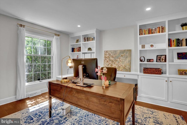 1420 Valley Rd, Lancaster, PA 17603 - office space with wood finished floors, built in shelves, and recessed lighting