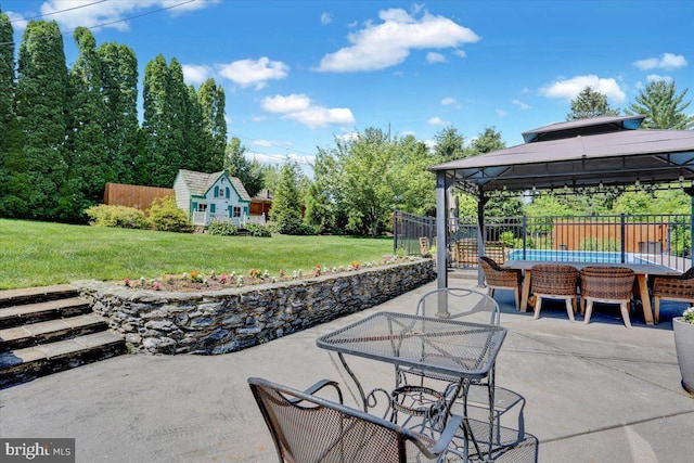 1420 Valley Rd, Lancaster, PA 17603 - view of patio / terrace featuring outdoor dining space, a gazebo, and an outdoor structure