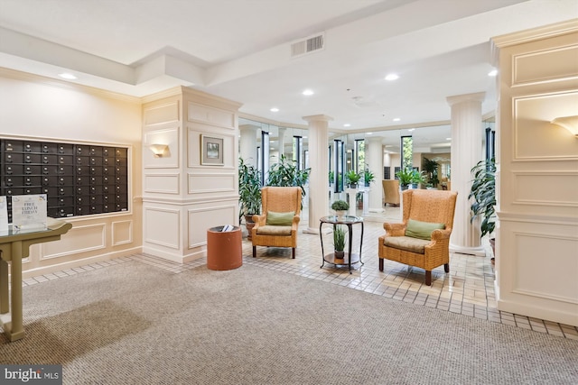 15115 Interlachen Dr Unit 3-415, Silver Spring, MD 20906 - common area with recessed lighting, ornamental molding, and a decorative wall