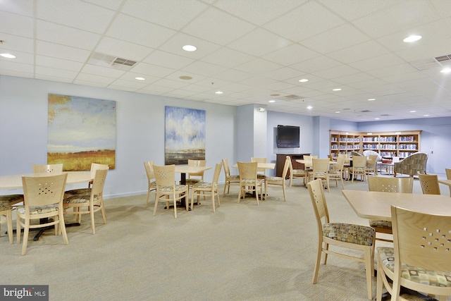 15115 Interlachen Dr Unit 3-415, Silver Spring, MD 20906 - carpeted dining room featuring a paneled ceiling