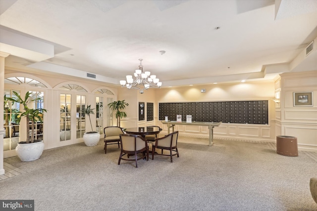 15115 Interlachen Dr Unit 3-415, Silver Spring, MD 20906 - building lobby with a decorative wall and a wainscoted wall