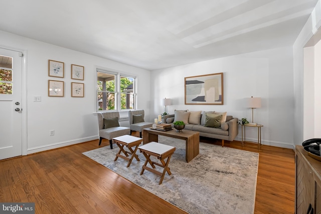 3718 Yolando Rd, Baltimore, MD 21218 - living area with wood finished floors and baseboards