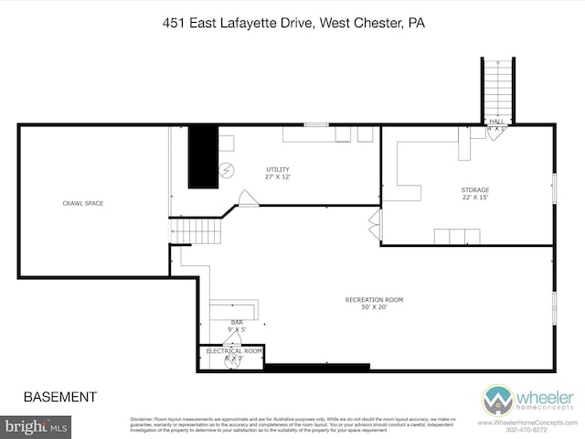 451 E Lafayette Dr, West Chester, PA 19382 - view of floor plan / room layout