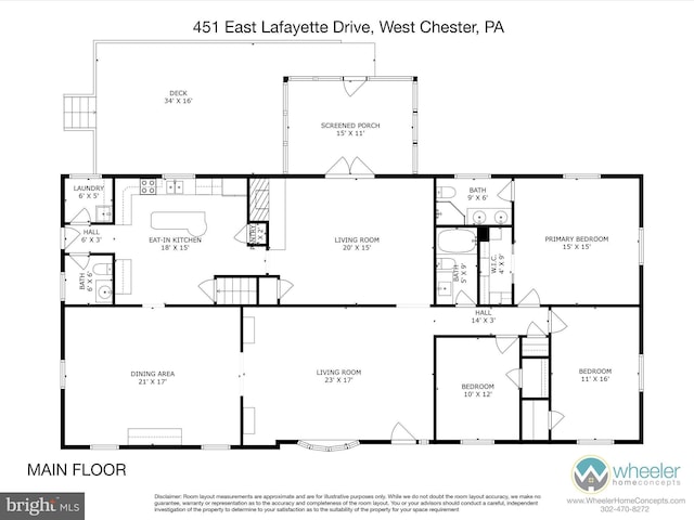 451 E Lafayette Dr, West Chester, PA 19382 - view of room layout