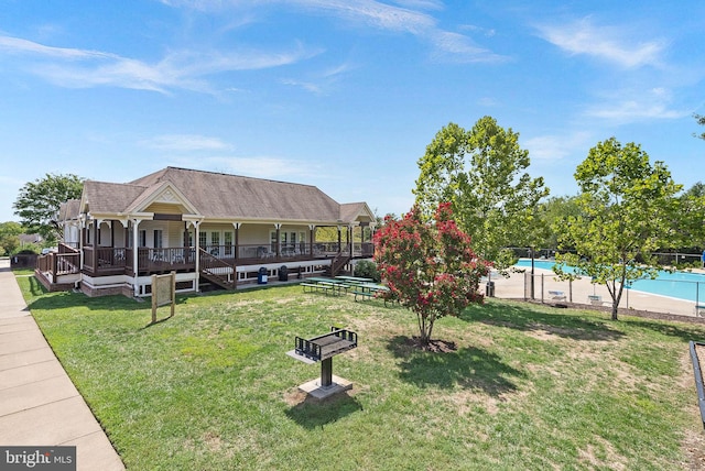 6900 Mary Caroline Cir Unit L, Alexandria, VA 22310 - view of front of home with a pool