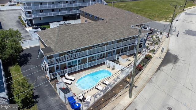 1203 Beach Ave E Unit 8, Brigantine, NJ 08203 - drone / aerial view of a pool area
