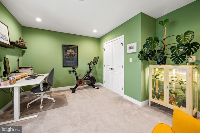 1309 Old Coldspring Ln W, Baltimore, MD 21211 - carpeted office space featuring baseboards and recessed lighting