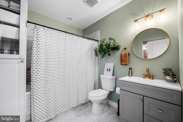 1309 Old Coldspring Ln W, Baltimore, MD 21211 - bathroom featuring marble finish flooring, vanity, and a shower with shower curtain