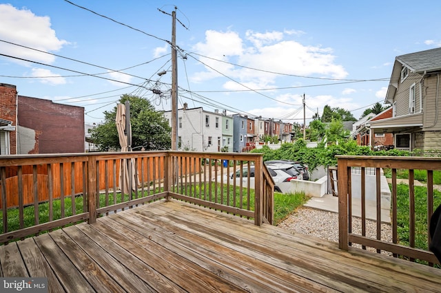 1309 Old Coldspring Ln W, Baltimore, MD 21211 - wooden terrace featuring a residential view