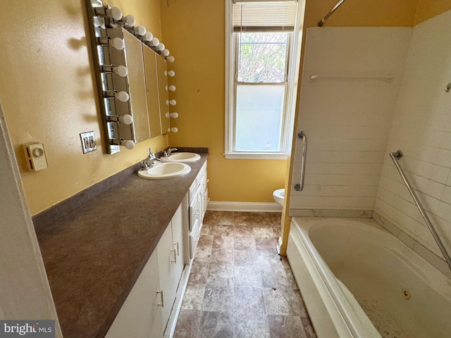 2805 Oakley Ave, Baltimore, MD 21215 - full bath with double vanity and shower / washtub combination