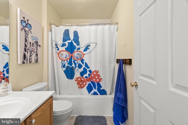 33 S Cummings Dr, Middletown, DE 19709 - bathroom featuring vanity and shower / bath combo with shower curtain