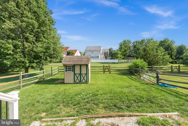 33 S Cummings Dr, Middletown, DE 19709 - fenced backyard featuring a shed and a view of countryside