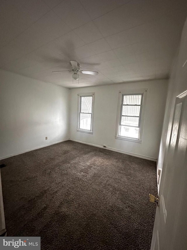 537 Birch St, Reading, PA 19604 - carpeted empty room with ceiling fan and baseboards