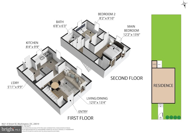 4621 A St SE, Washington, DC 20019 - view of home floor plan