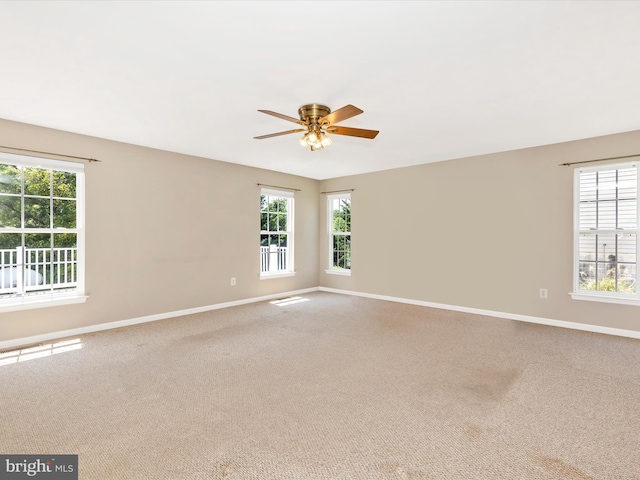 1402 Marian Way, Mount Airy, MD 21771 - carpeted empty room featuring a ceiling fan and plenty of natural light