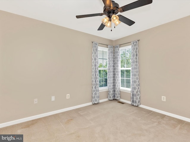 1402 Marian Way, Mount Airy, MD 21771 - spare room featuring light colored carpet and ceiling fan