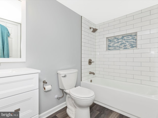 1402 Marian Way, Mount Airy, MD 21771 - bathroom with wood finished floors, vanity, and  shower combination
