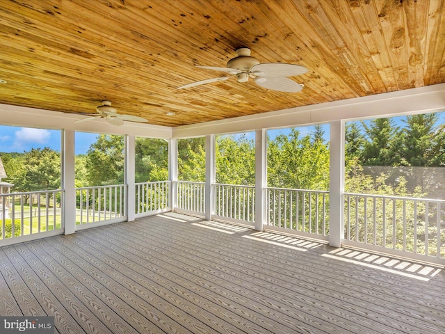 1402 Marian Way, Mount Airy, MD 21771 - unfurnished sunroom featuring a ceiling fan and plenty of natural light