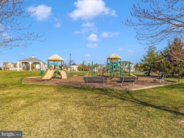 1402 Marian Way, Mount Airy, MD 21771 - community play area with a yard and a gazebo