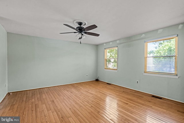 63 Lakeside Dr, Marlton, NJ 08053 - spare room with light wood-type flooring and ceiling fan