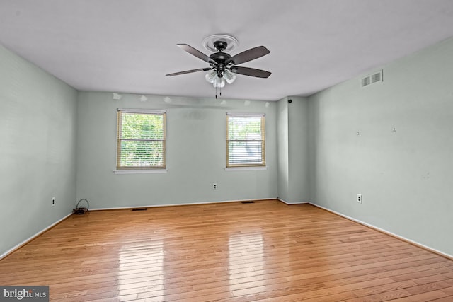 63 Lakeside Dr, Marlton, NJ 08053 - spare room with light wood finished floors and a ceiling fan