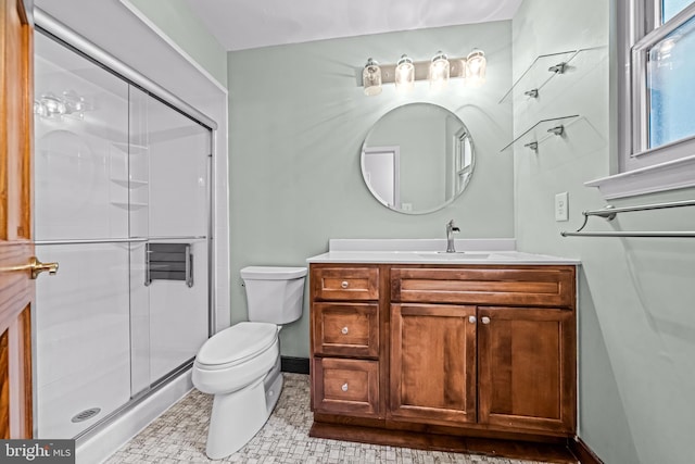 63 Lakeside Dr, Marlton, NJ 08053 - bathroom featuring vanity, a shower stall, and plenty of natural light