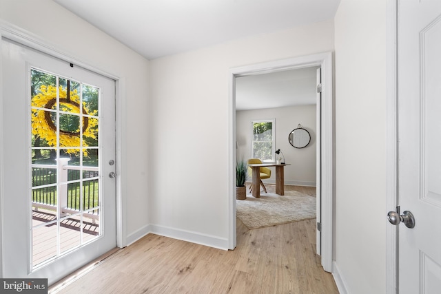 3409 Old York Rd, Furlong, PA 18925 - doorway featuring light wood-type flooring and a desk