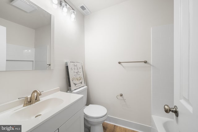 3409 Old York Rd, Furlong, PA 18925 - bathroom featuring vanity, wood finished floors, and washtub / shower combination