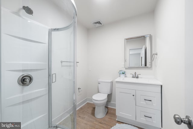 3409 Old York Rd, Furlong, PA 18925 - full bath with a stall shower, vanity, and wood finished floors